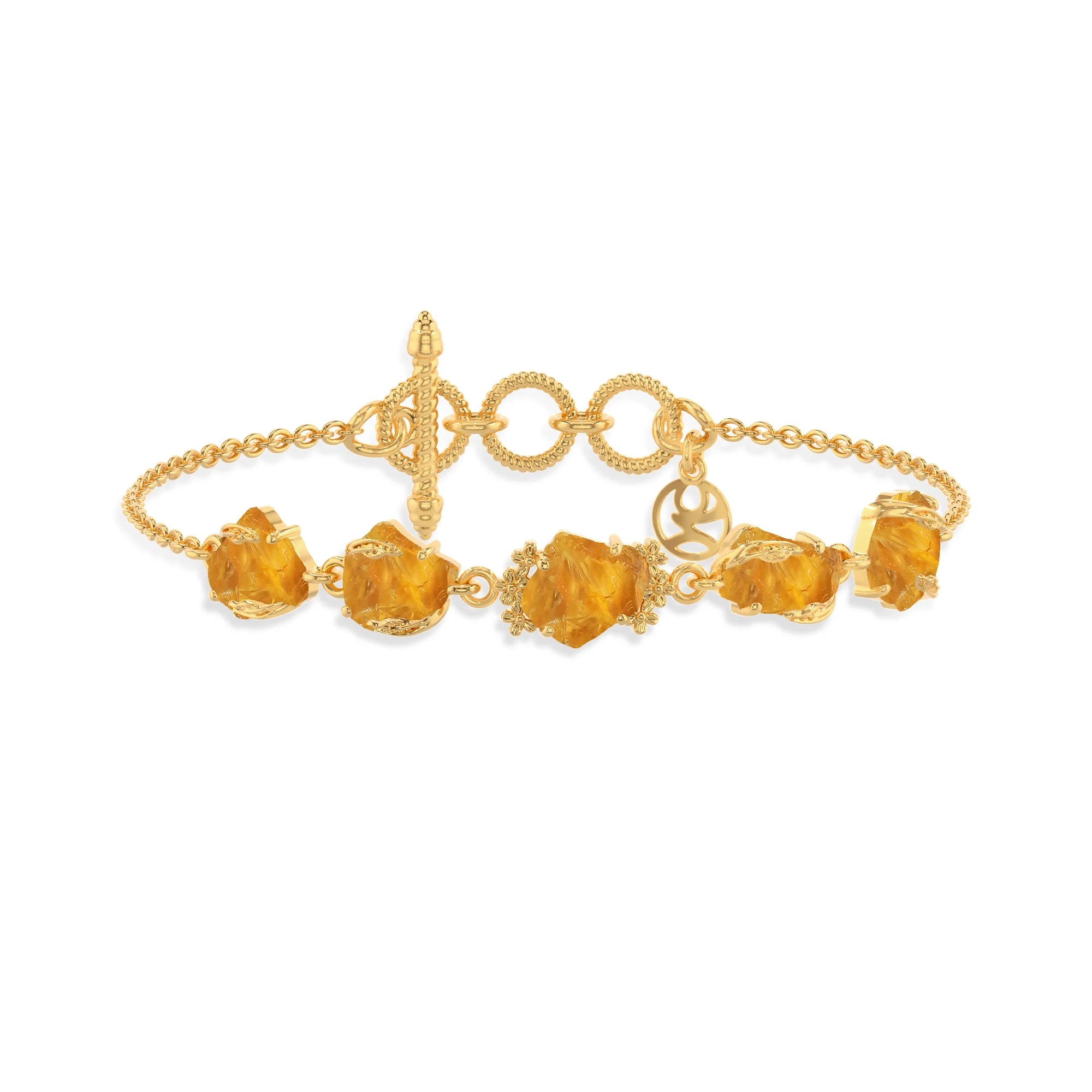 citrine rough bracelet