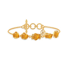 citrine rough bracelet