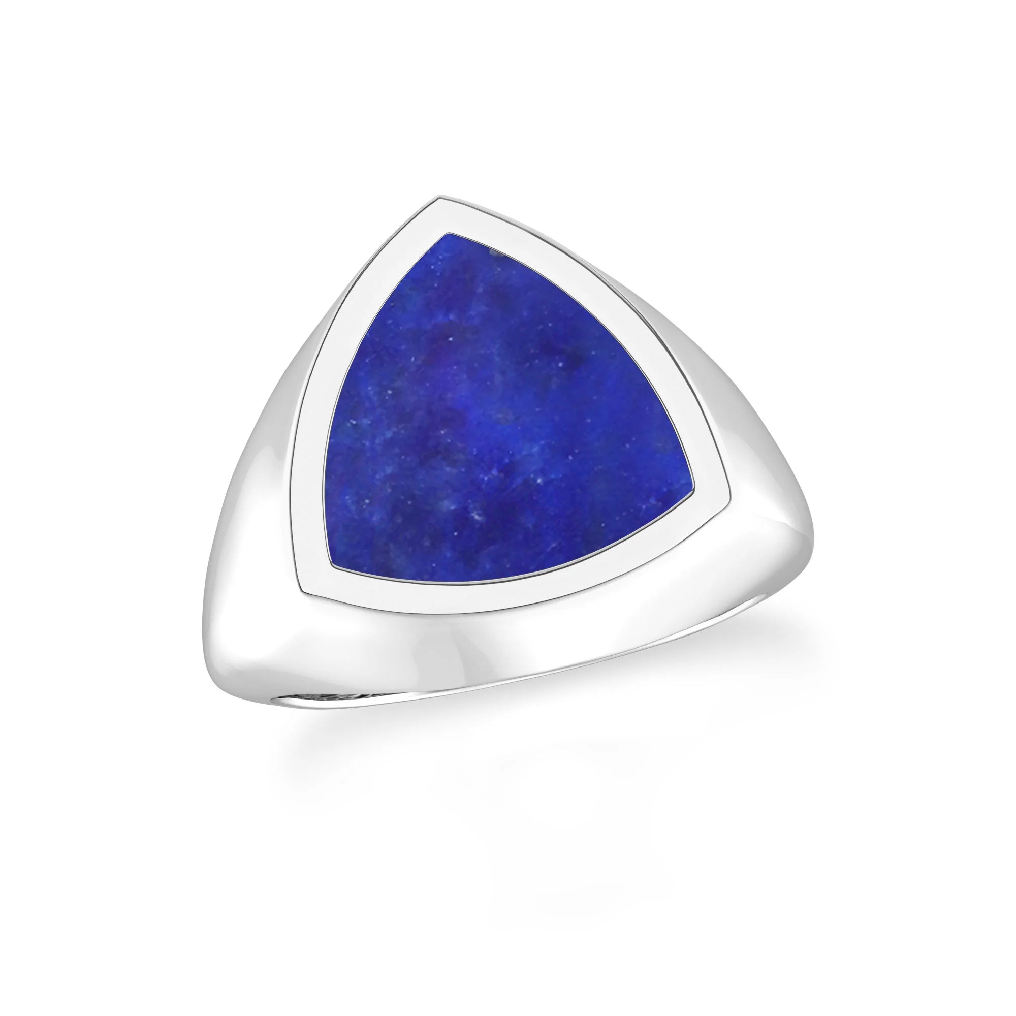 lapis lazuli men bezel-set ring