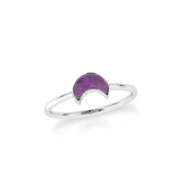 amethyst stackable bezel-set ring