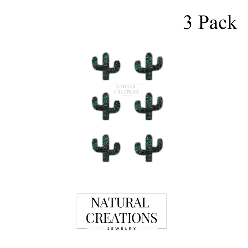 malachite slice earrings