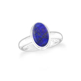 lapis-lazuli bezel-set ring