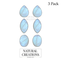 rainbow moonstone cab earrings