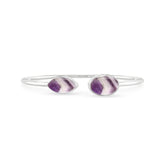 chevron amethyst cab bracelet