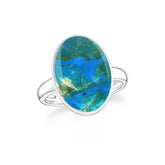 peruvian-opal bezel-set ring
