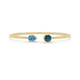 swiss blue topaz cut bracelet