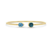 swiss blue topaz cut bracelet
