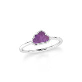 amethyst stackable bezel-set ring