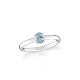 aquamarine stackable prong-set ring