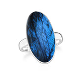 labradorite bezel-set ring