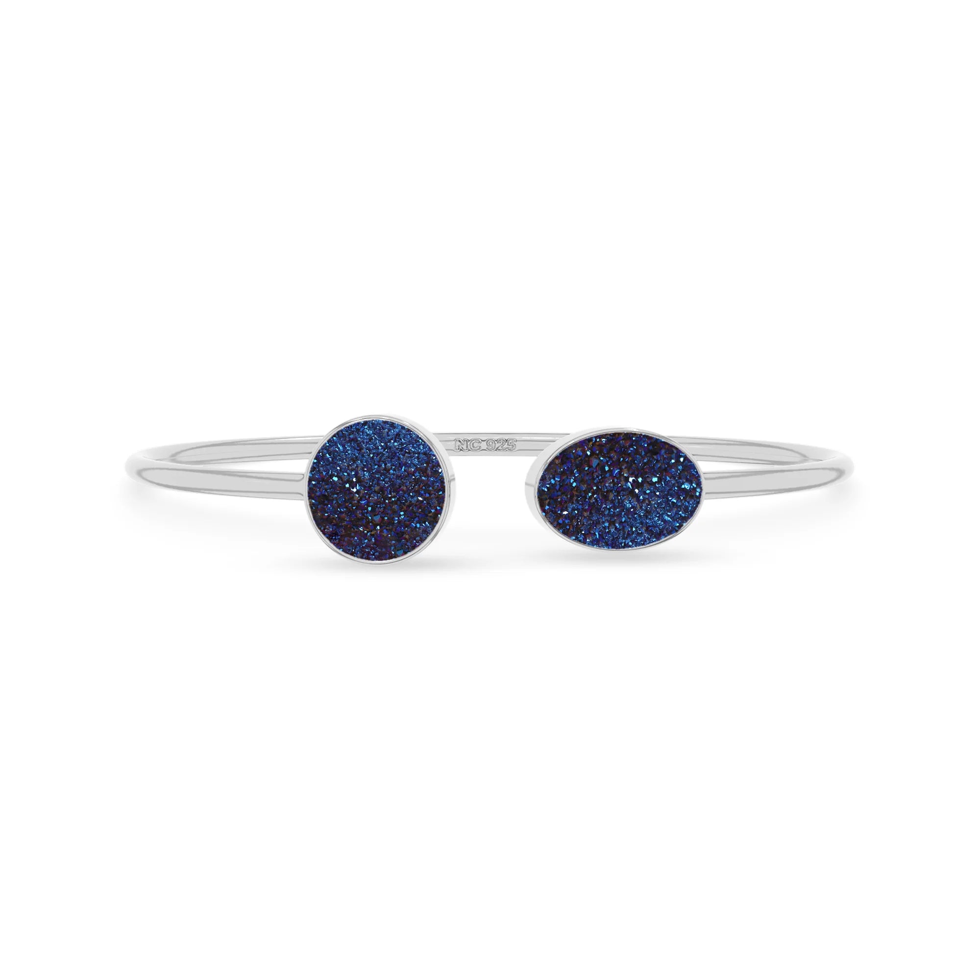 titanium druzy blue cab bracelet