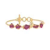 ruby rough bracelet