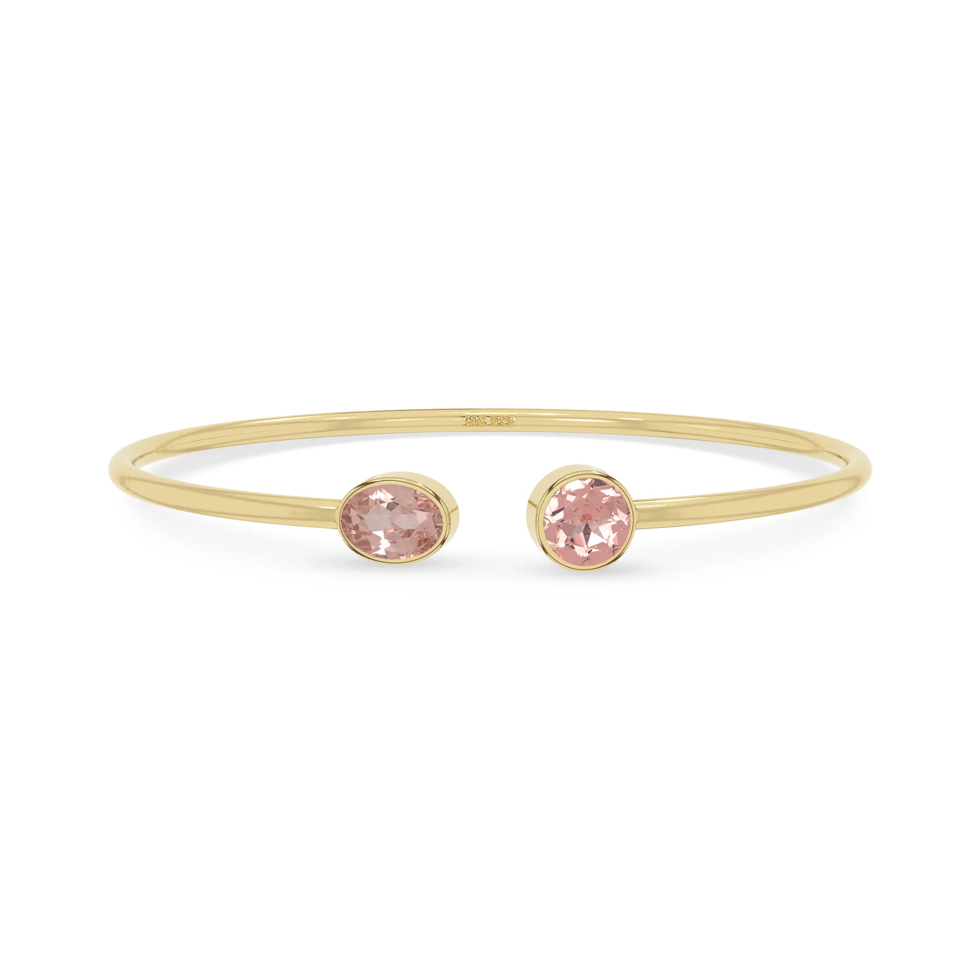 morganite cut bracelet