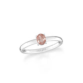 morganite stackable prong-set ring