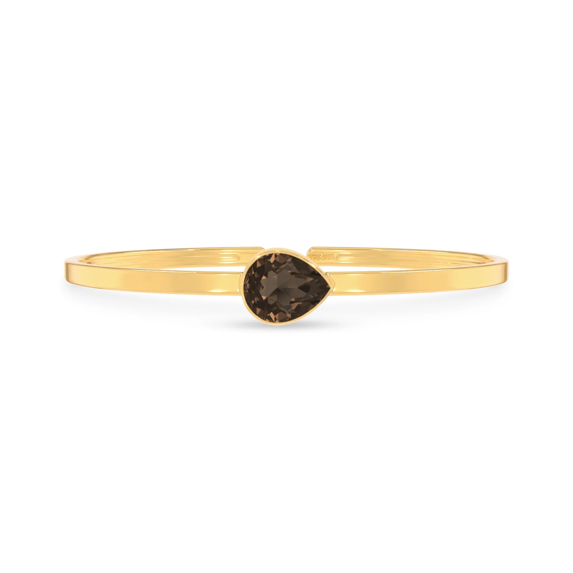 smoky quartz cut bracelet