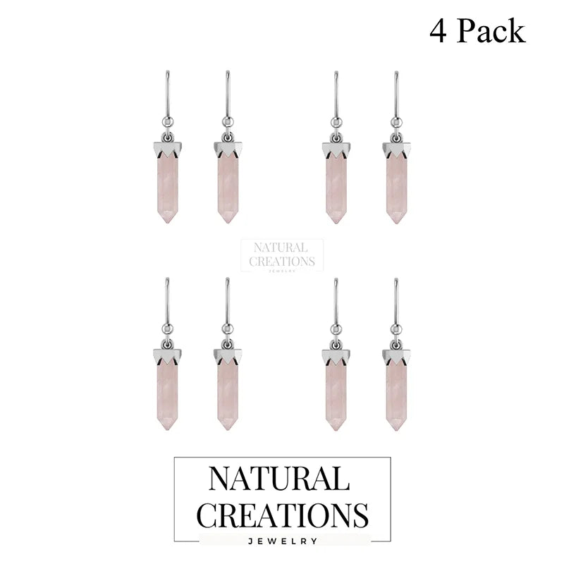 rose quartz earrings