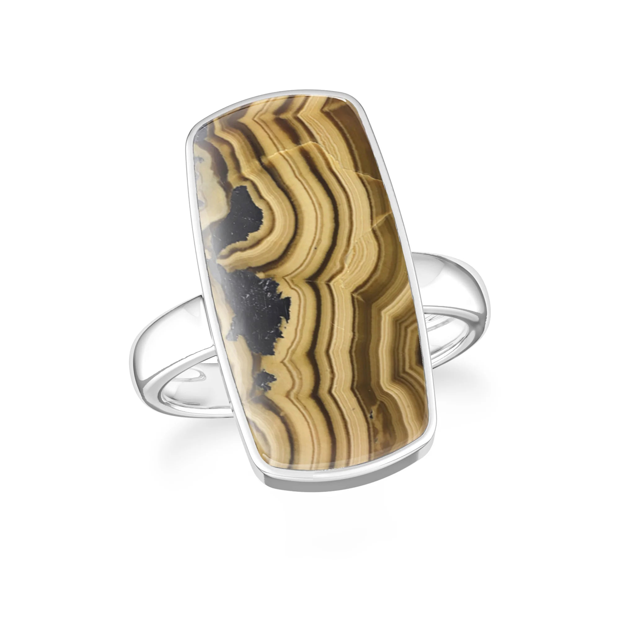 schalenblende bezel-set ring