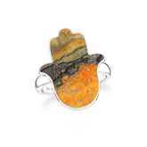 bumble bee stackable bezel-set ring