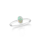 ethiopian opal bezel-set ring
