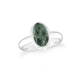 seraphinite bezel-set ring