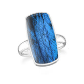 labradorite bezel-set ring
