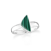 malachite bezel-set ring