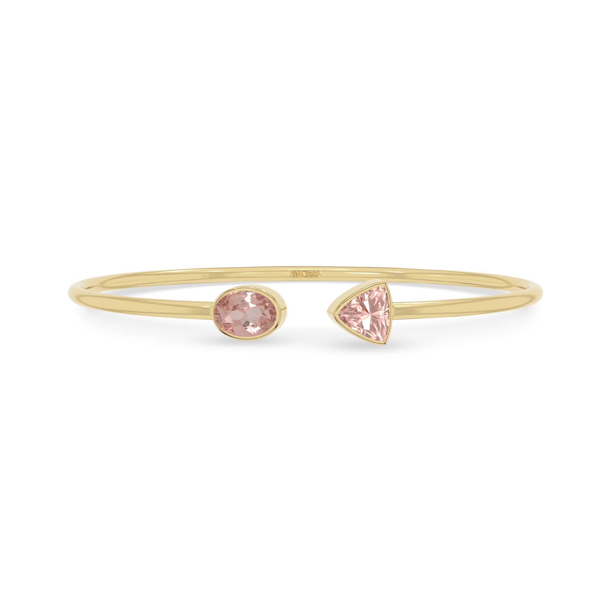 morganite cut bracelet