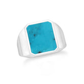 shattuckite men bezel-set ring