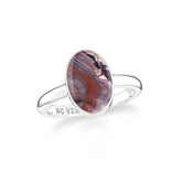 pink spiny-oyster bezel-set ring