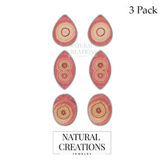 rhodochrosite cab earrings