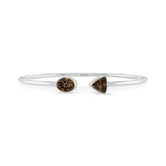 smoky quartz cut bracelet