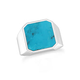 shattuckite men bezel-set ring