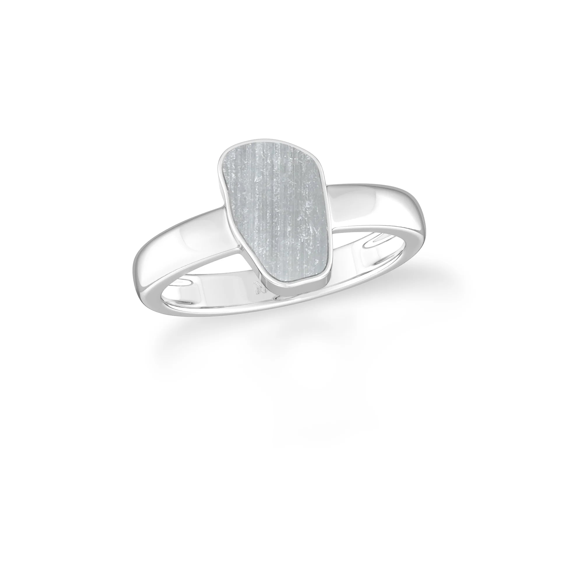 selenite bezel-set ring