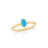 turquoise bezel-set ring