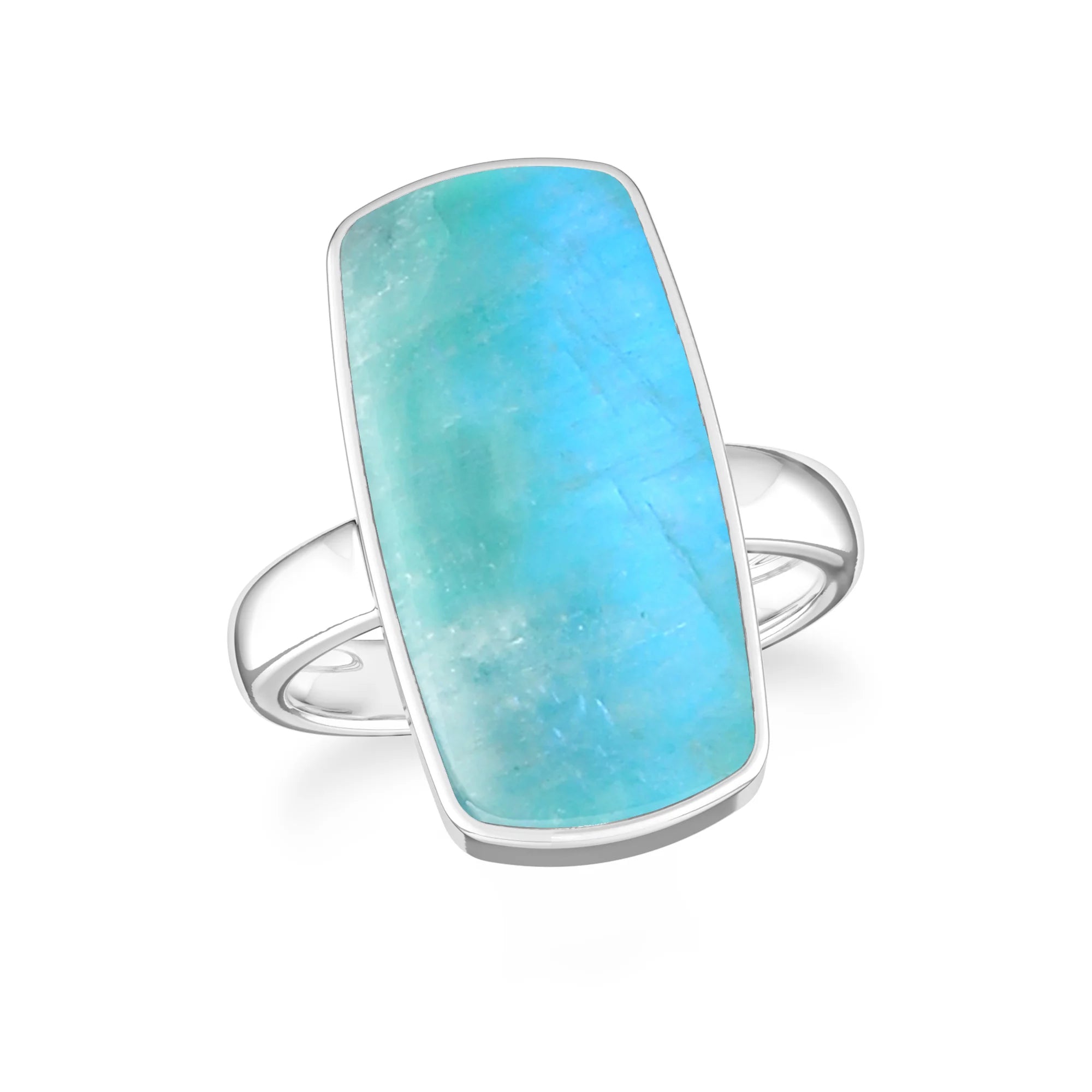 green-moonstone bezel-set ring