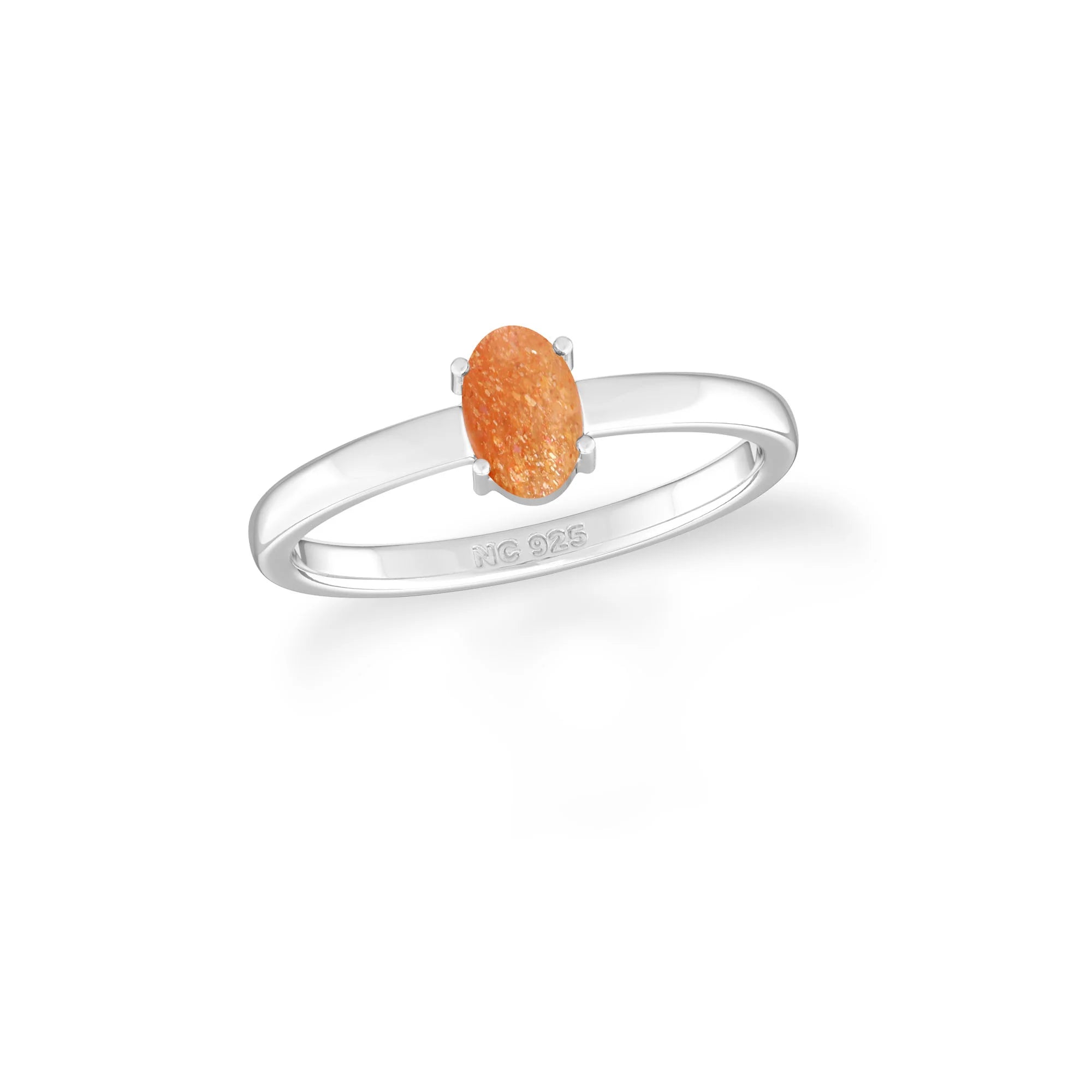 smoky quartz stackable prong-set ring