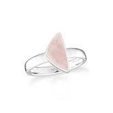 rose-quartz bezel-set ring
