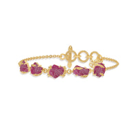 ruby rough bracelet