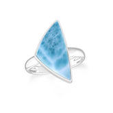 larimar bezel-set ring