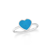 turquoise stackable bezel-set ring