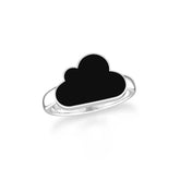 black onyx stackable bezel-set ring