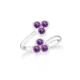amethyst bezel-set ring