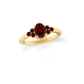 garnet prong-set ring