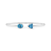 swiss blue topaz cut bracelet