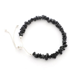 black spinel rough bracelet