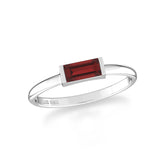 garnet bezel-set ring