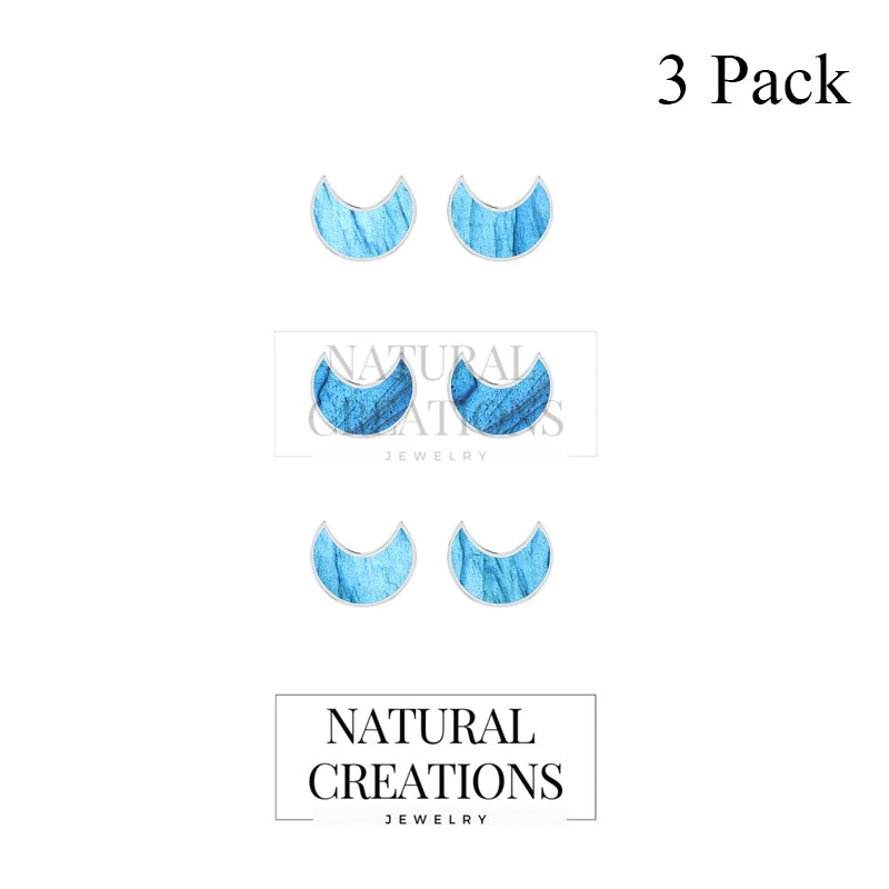 labradorite slice earrings