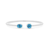 swiss blue topaz cut bracelet