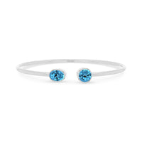 swiss blue topaz cut bracelet