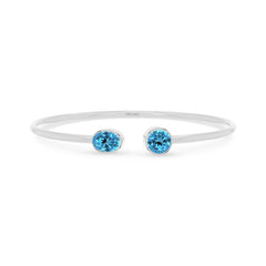 swiss blue topaz cut bracelet